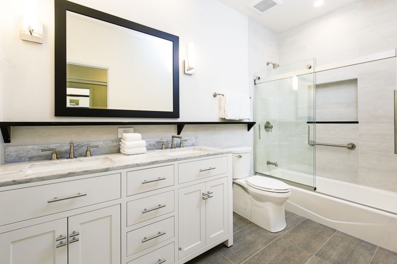 Modern Vanity with Open Shelving
